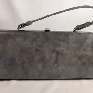 Vintage Style Grey Clutch Bag